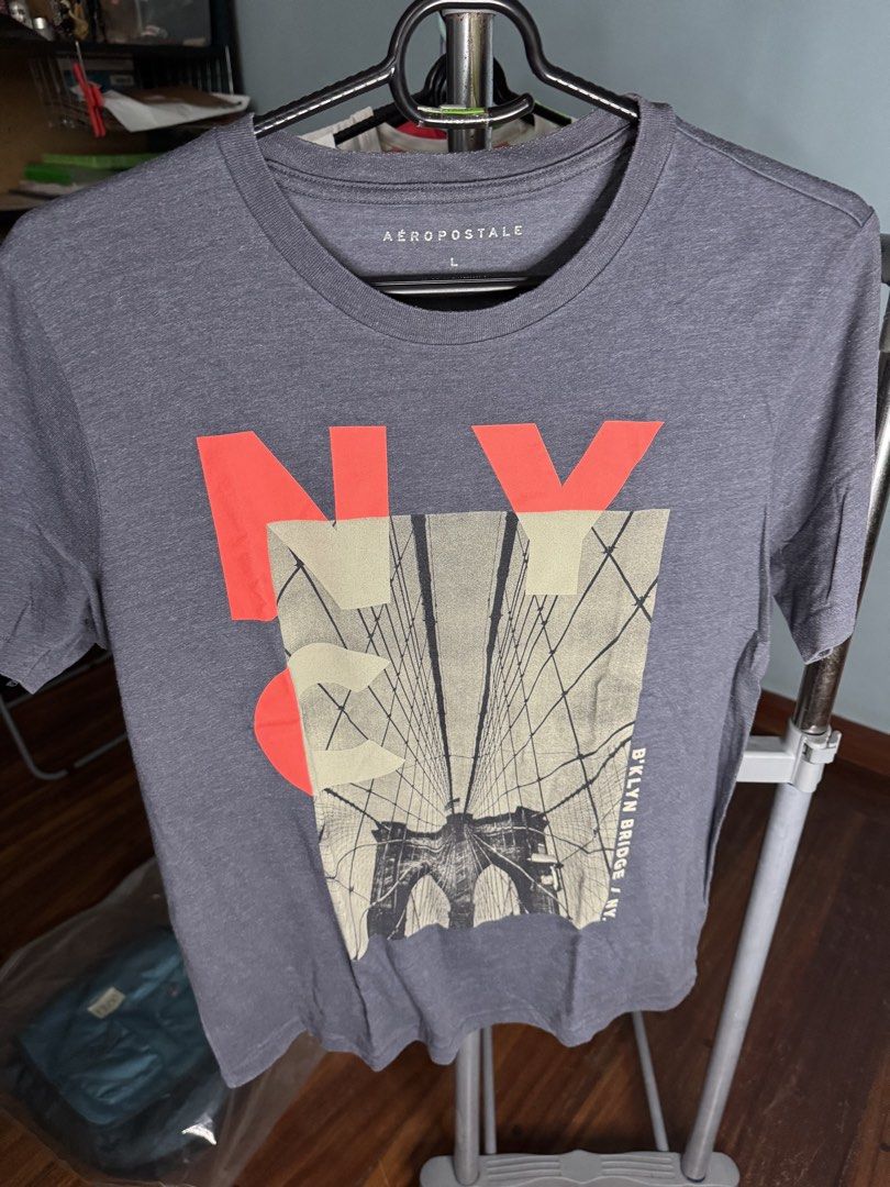 aeropostale nyc t-shirt (Category: Tshirts & Polo Shirts ) located in Quezon City. Submitted by yonasthingz (Listing ID 1460384948, Image 1). Description: aeropostale nyc t-shirt - P200 - size l - worn a few times, has signs of usage - rfs: not in use anymore loc: qc, new manila mop: gcash, bank transfer mod: jnt or sdd (sf/df to be shouldered by buyer) dm for inquiries!.
