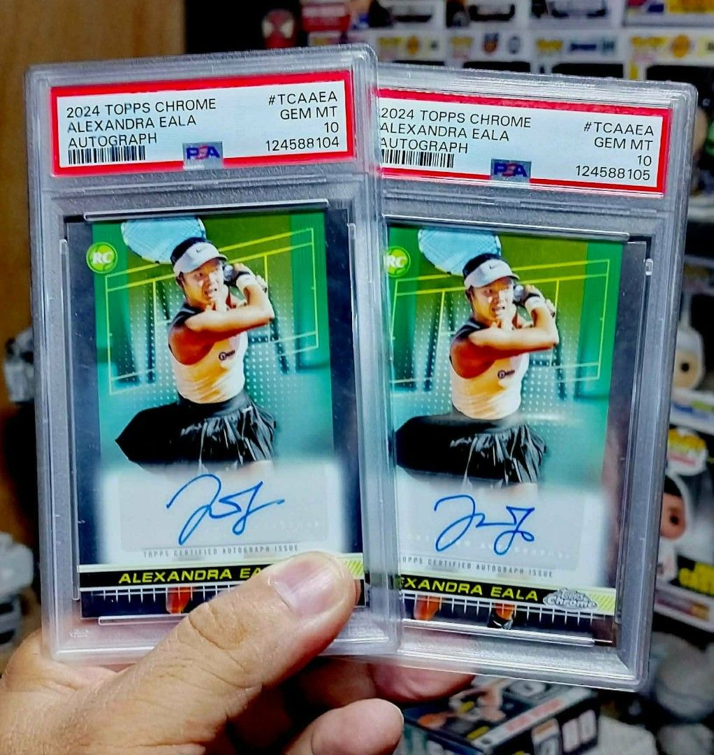 ALEX EALA AUTO PSA 10 perpect (Category: Graded Singles) located in Pasay City. Submitted by monjentoysandcollectibles (Listing ID 1460321310, Image 1). Description: PSA PERFECT 10 🎾 The Great ALEX EALA 🖊 185,000 petot each 🇵🇭 PASAY/GH pikup ship lalamoves 🇵🇭 Meetups or i FREE SHIPPING KO NA YAN‼️🇵🇭.