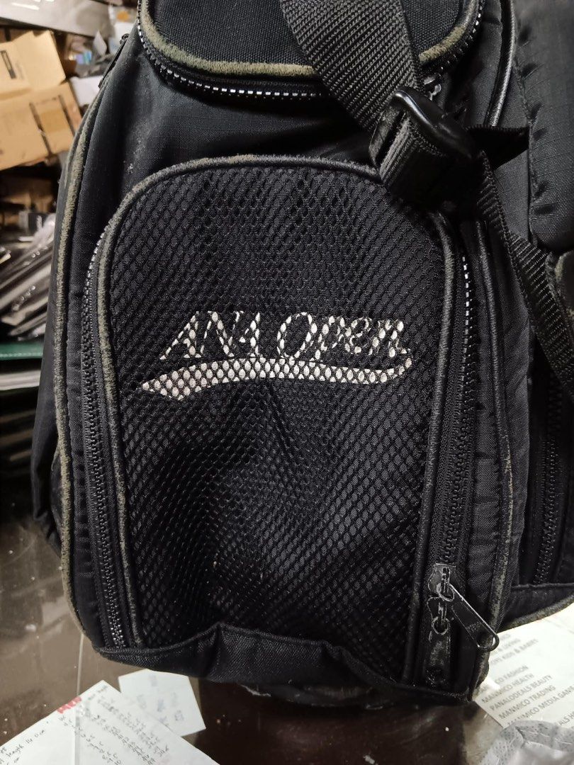 ANA OPEN Portable Transporting Golf Cart Bag (Category: Golf) located in Pasay City. Submitted by meostore (Listing ID 1460380367, Image 2). Description: -Brand: ANA OPEN -Features: Multiple zippered storage pockets; Embroidered logo; Supportive straps; Spacious compartments for primary golfing essentials NOTE: Item has few dents and scratches. Actual photos posted ready. WYSIWYG basis!.