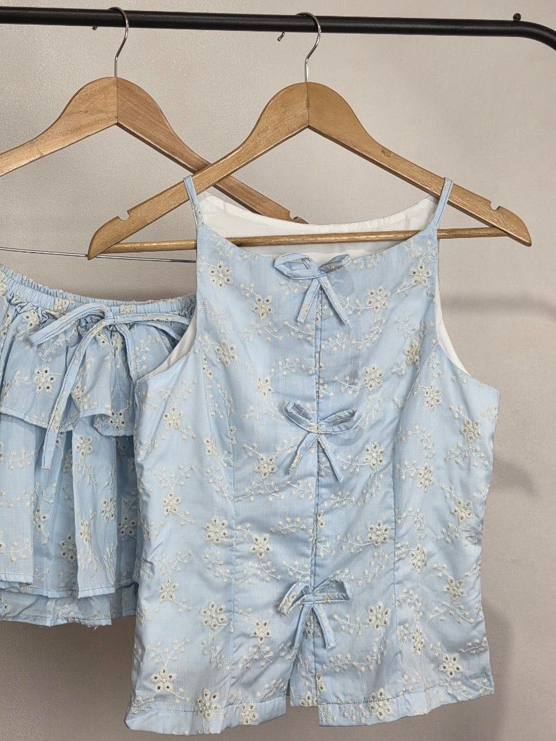 🇻🇳 Eyelet Coords (Top & Skort) (Category: Sets or Coordinates) located in Quezon City. Submitted by h.eart (Listing ID 1460467333, Image 2). Description: Bought in Vietnam Brandnew Fits Small to Medium No when worn Last price posted .