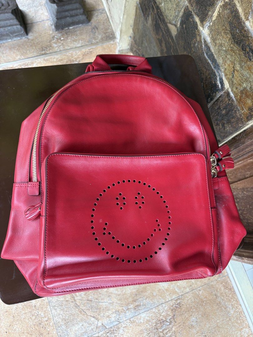 Anya Hindmarch Back pack (Red) (Category: Luxury Bags & Wallets) located in Iloilo. Submitted by renza. (Listing ID 1460492650, Image 1). Description: ✅ Like New ✅Authentic ✅UK Parcel Please note: Prices may vary depending on the size of the dust bag. The final price will be based on the selected size and specifications..