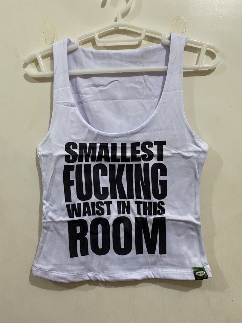 Aratel Graphic Tank Top White (Category: Sleeveless) located in Taguig. Submitted by maly01_ (Listing ID 1460396758, Image 1). Description: - fits small to medium frames dm for inquiries :).
