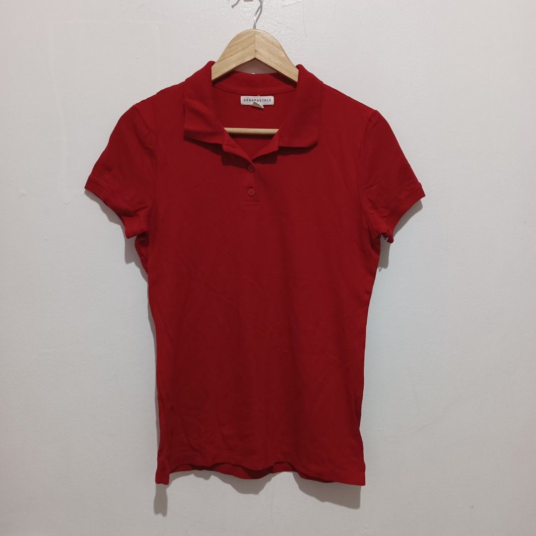 Aéropostale |Large | solid polo shirt in red. (Category: Shirts) located in Subic. Submitted by mustardt_ (Listing ID 1460367941, Image 1). Description: size: 17in x 25in code: c697.