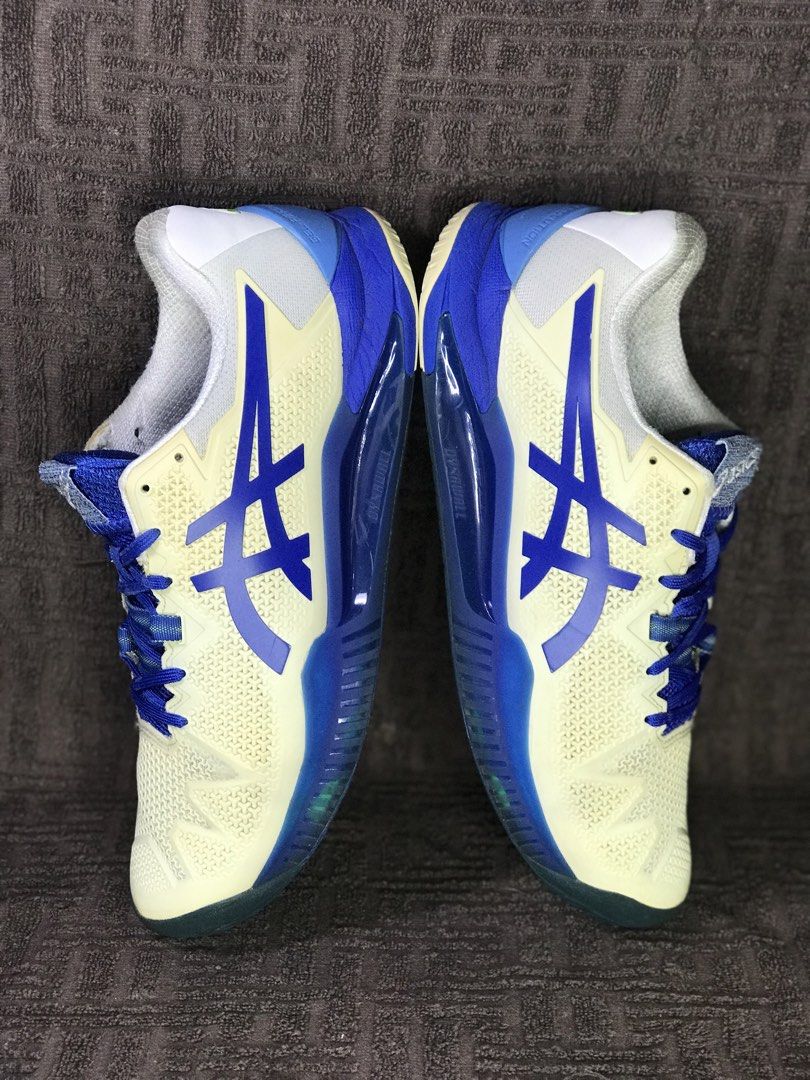 Asics Gel Resolution 8 (Category: Sneakers) located in Manila. Submitted by clarosarmiento69 (Listing ID 1460473840, Image 1). Description: Asics Gel Resolution 8 Good Condi | Signs of Usage | Spikey Size: CM 27.5 | EURO 43.5 | US mens 9.5 ₱1,300 only + sf FIRST TO PAY, GETS THE PAIR!.