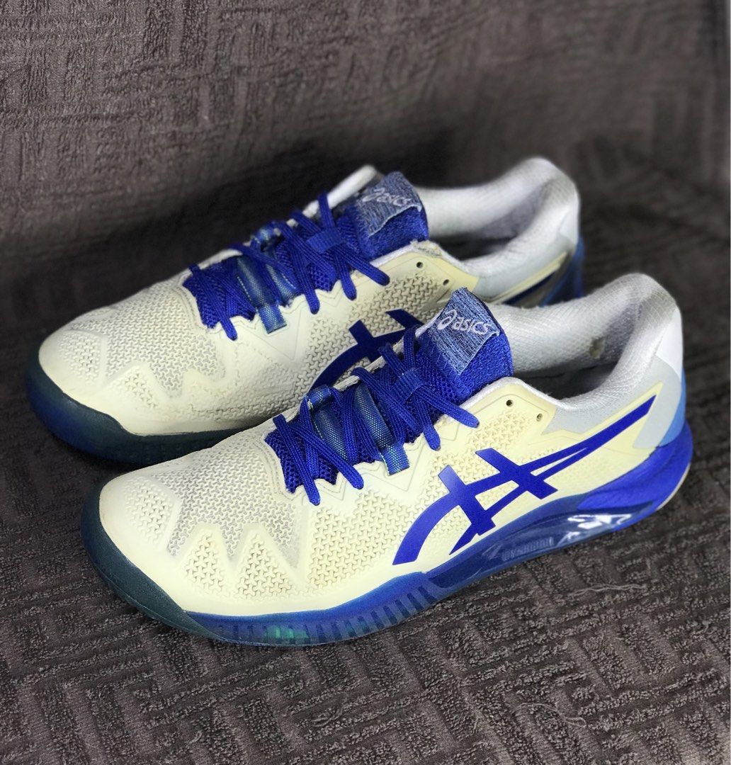 Asics Gel Resolution 8 (Category: Sneakers) located in Manila. Submitted by clarosarmiento69 (Listing ID 1460473840, Image 3). Description: Asics Gel Resolution 8 Good Condi | Signs of Usage | Spikey Size: CM 27.5 | EURO 43.5 | US mens 9.5 ₱1,300 only + sf FIRST TO PAY, GETS THE PAIR!.