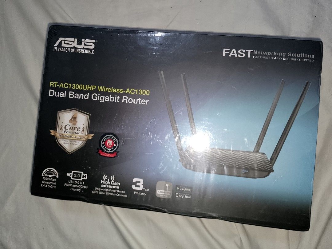 Asus rt-ac1300uhp (Category: Looking For) located in Manila. Submitted by jakepaulperalta01 (Listing ID 1460407349, Image 1). Description: never been open or used.
