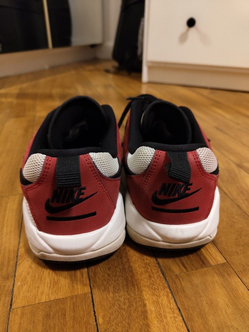 Authentic Jordans for Men (Category: Sneakers) located in Makati City. Submitted by kfcalderon926 (Listing ID 1460448110, Image 3). Description: used twice Red Jordans - bought from Jordan Mnl no box size: US 10.5 Rfs: decluttering MOP: BPI/Gcash/ Gotyme delivery: via Grab or Lalamove ONLY. sf c/o. buyer Location: Makati.