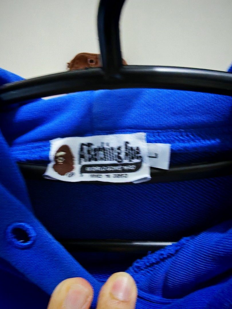 Bape hoodie (Category: Coats, Jackets and Outerwear) located in Mandaluyong City. Submitted by fiercestorm.31 (Listing ID 1460337711, Image 3). Description: A Bathing Ape blue color off legit excellent condition.