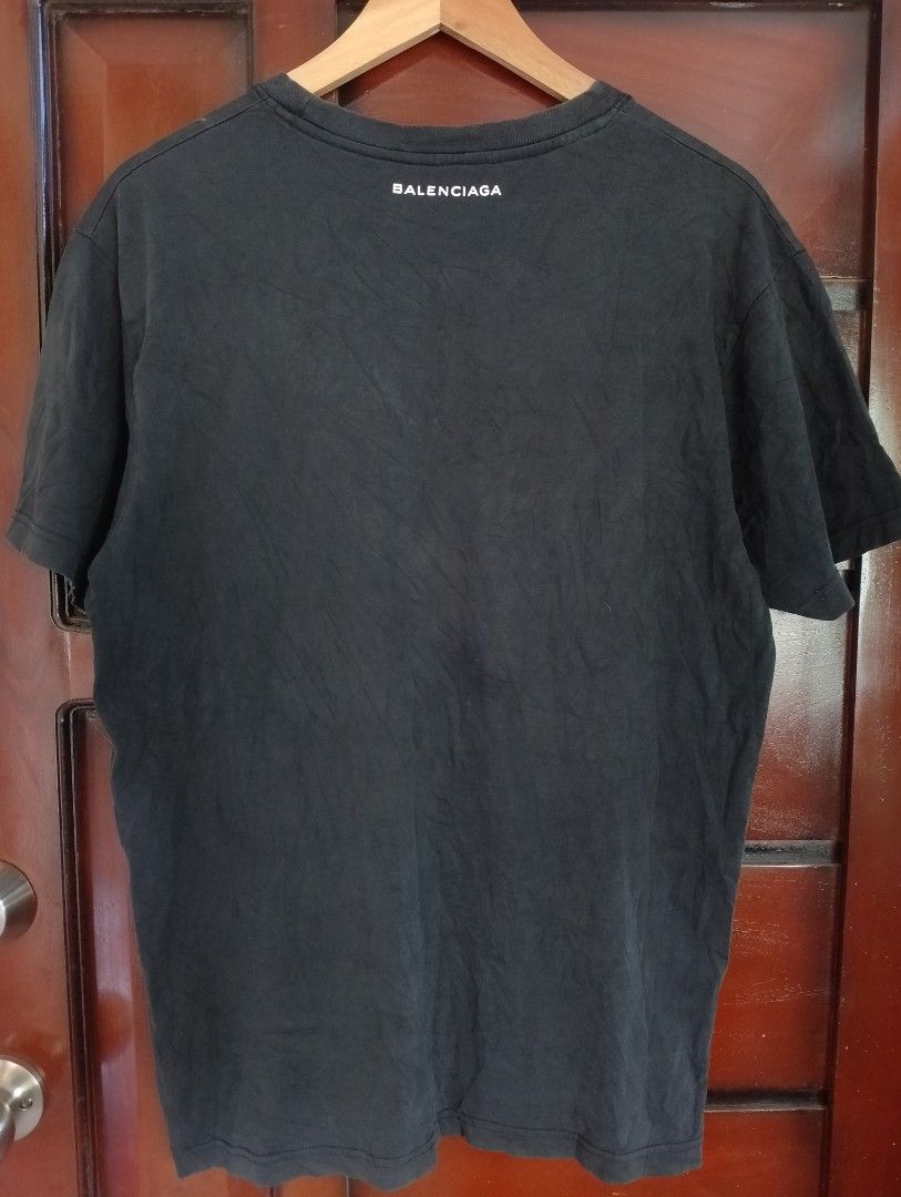 Balenciaga Paris Tee (Category: Tshirts & Polo Shirts ) located in Bacolod City. Submitted by jayjayukay (Listing ID 1460444486, Image 3). Description: vintage paris tee fade condition fit large " Xl on tags" issue : pinholes.