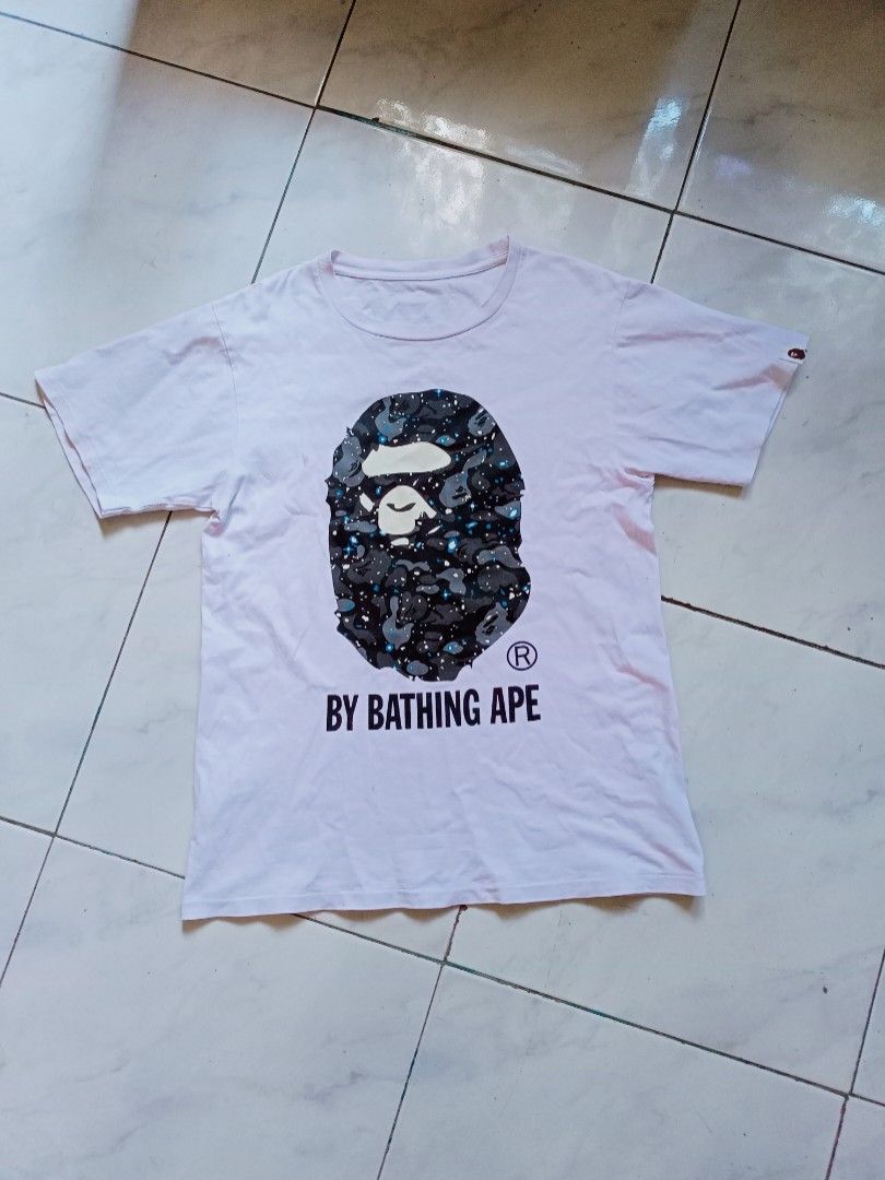 BAPE GALAXY (Category: Activewear) located in Sarangani. Submitted by rareeagle-0c68 (Listing ID 1460488240, Image 1). Description: issue cut neck tag minimal stain walang basag print glow in the dark dimes 20/26.