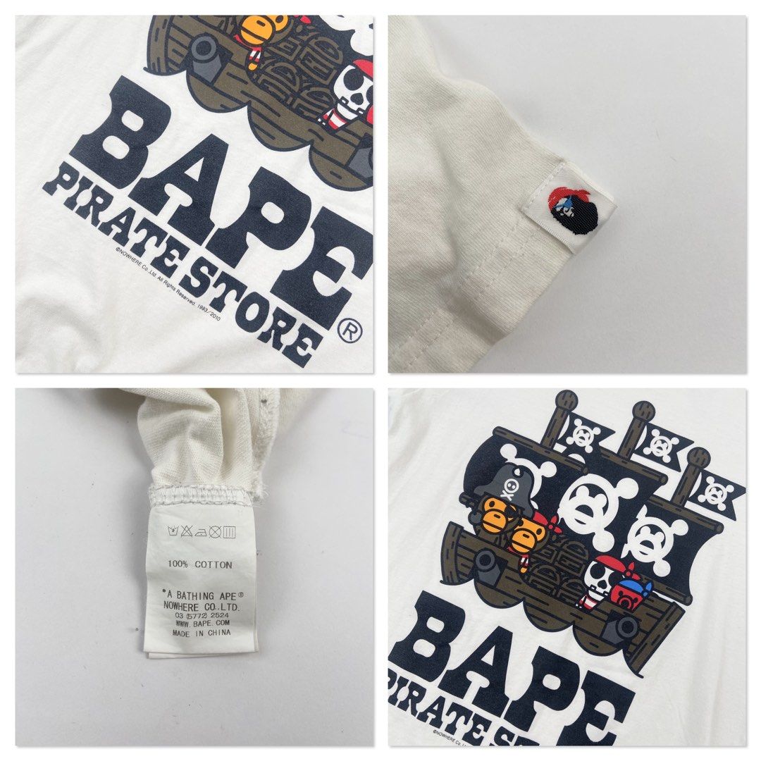 BAPE Pirate (Category: Tshirts & Polo Shirts ) located in Manila. Submitted by draftdrops (Listing ID 1460392068, Image 3). Description: Printed design and excellent condition Width :18 Length :24 Size:small.