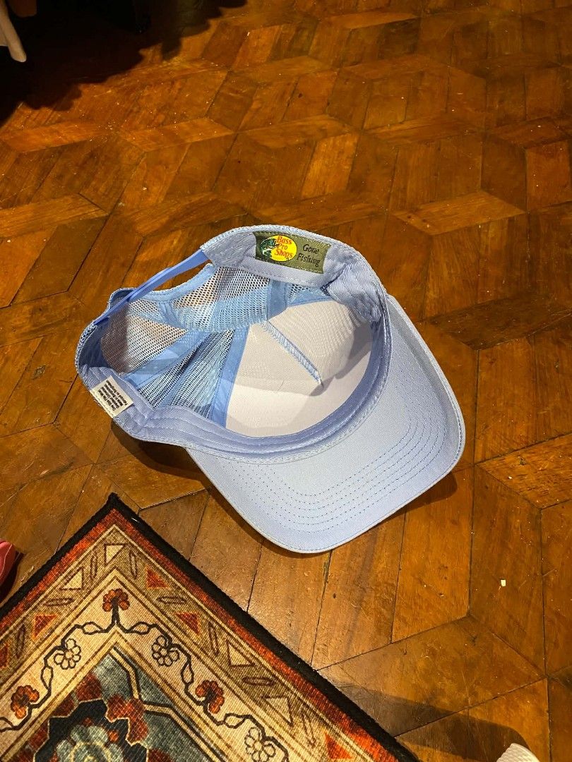 Bass Pro Shops Trucker Hat Light Blue Mesh Cap (Category: Caps & Hats) located in Pasig City. Submitted by paulclzdo (Listing ID 1460404070, Image 2). Description: - Light blue Bass Pro Shops trucker hat - Breathable mesh back - Adjustable strap for a custom fit - Classic oval logo on the front - Ideal for fishing trips or everyday casual wear - One size fits most.