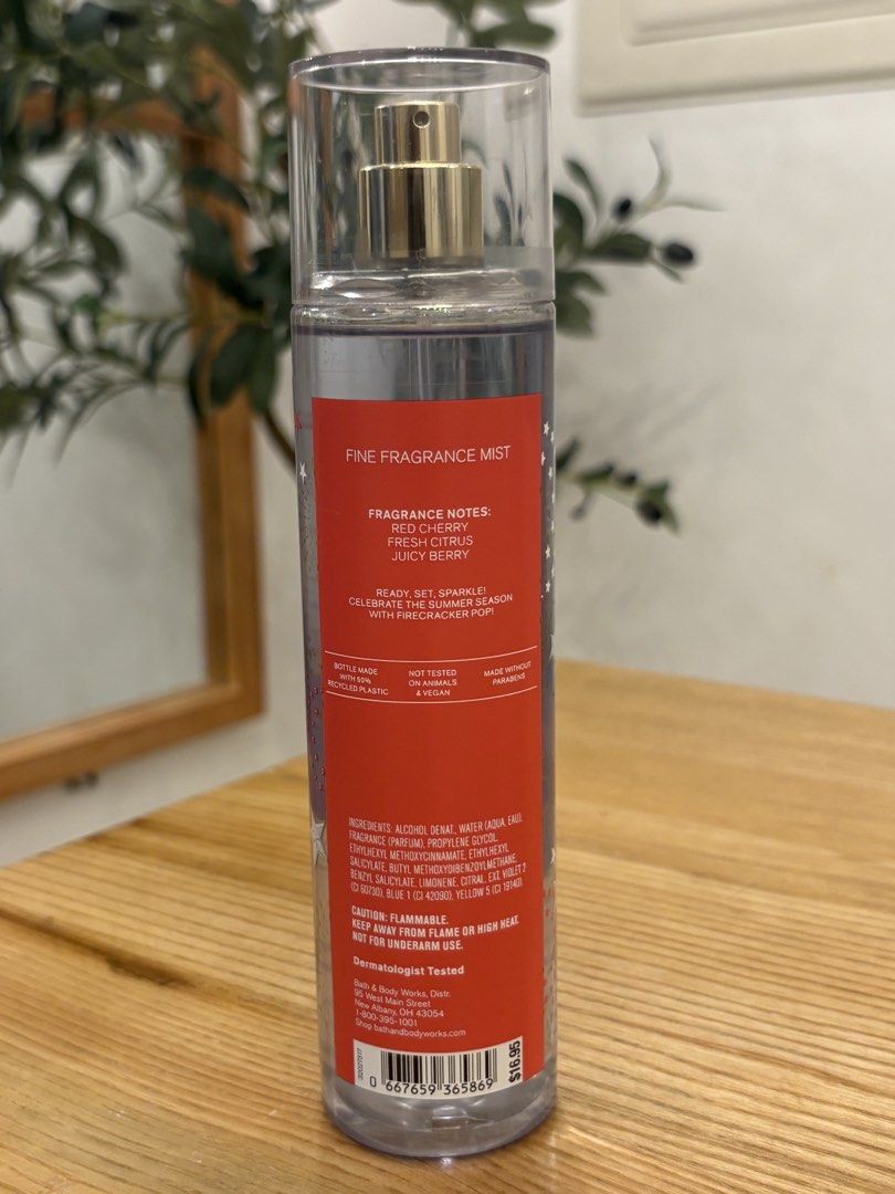 BATH & BODY WORKS FIRECRACKER POP 236ml (Category: Fragrance & Deodorants) located in Paranaque City. Submitted by yanionlineshopping (Listing ID 1460480639, Image 2). Description: Brand new & unused! ❤️ Fragrance Notes: 🍒 Red Cherry • Fresh Citrus • Juicy Berry 📏 236 mL / 8 fl oz 💰 ₱600 A fun, fruity & refreshing scent—perfect for everyday wear! 🇺🇸.