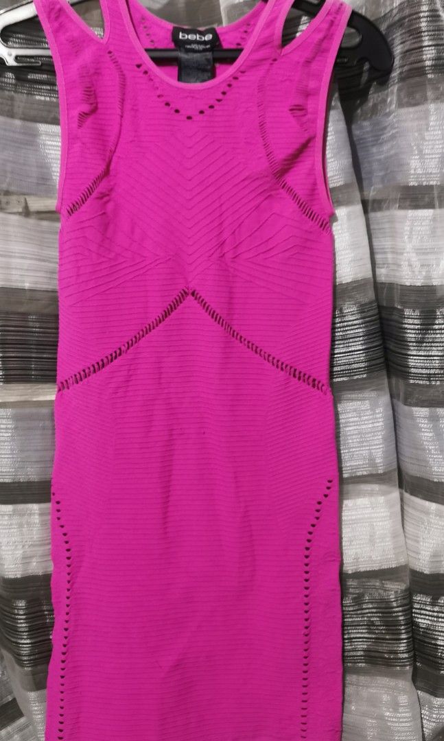 Bebe sleeveless body con mini dress (Category: Others Tops) located in San Jose. Submitted by thrift_ni_sir (Listing ID 1460448511, Image 2). Description: Excellent condition MOP gcash MOD j&t Add shipping fee.