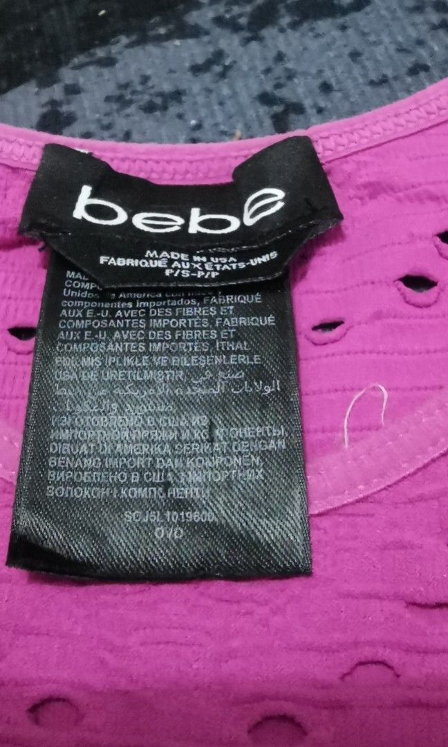 Bebe sleeveless body con mini dress (Category: Others Tops) located in San Jose. Submitted by thrift_ni_sir (Listing ID 1460448511, Image 1). Description: Excellent condition MOP gcash MOD j&t Add shipping fee.