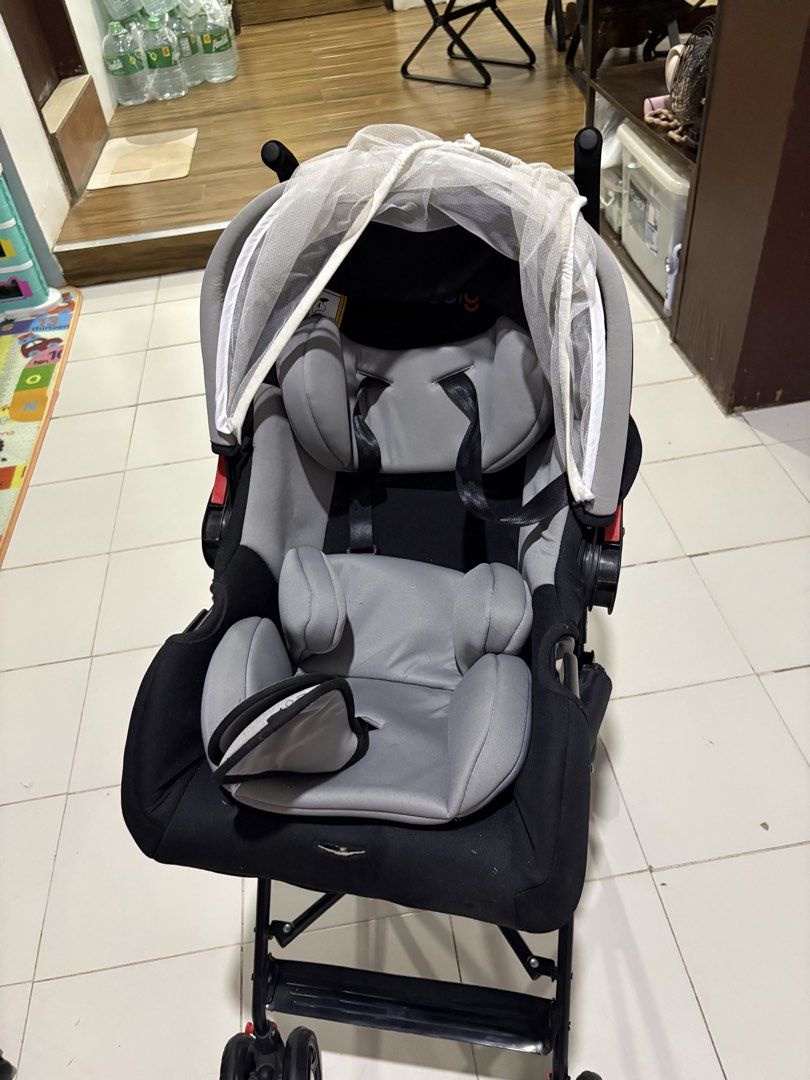 Beige Gray 3-in-1 Travel System Stroller (Category: Strollers) located in San Fernando. Submitted by dj30899 (Listing ID 1460385645, Image 3). Description: - Beige Gray 3-in-1 Travel System - Includes stroller frame, infant car seat, and mosquito net - Suitable for newborns up to 18 months - Certified safe and reliable - Perfect for parents on the go.