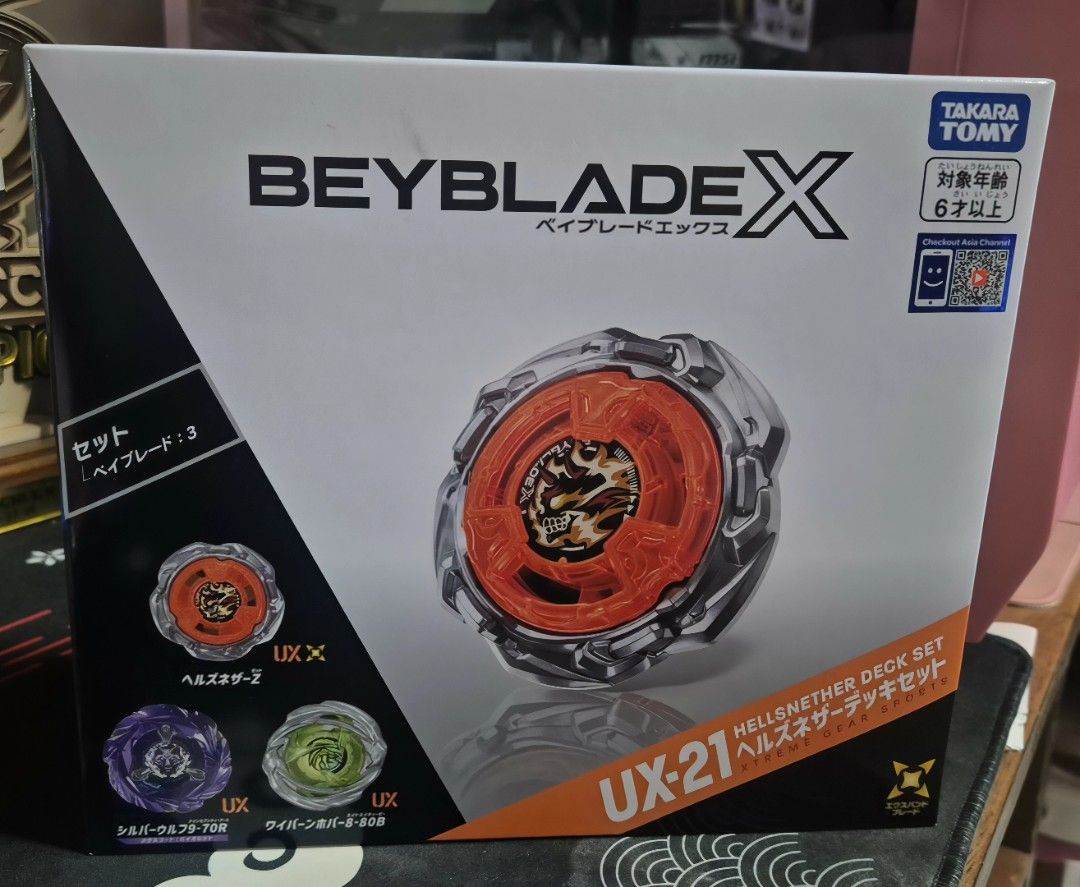Beyblade Ux21 hells nether deck set (Category: Action & Battle Toys) located in Makati City. Submitted by kennn24 (Listing ID 1460346479, Image 1). Description: For Sale! Brand New - Ux21 hells nether deck set ₱2,800 Meet up: Makati Shipping Fee: Buyers Expense Thank you!.