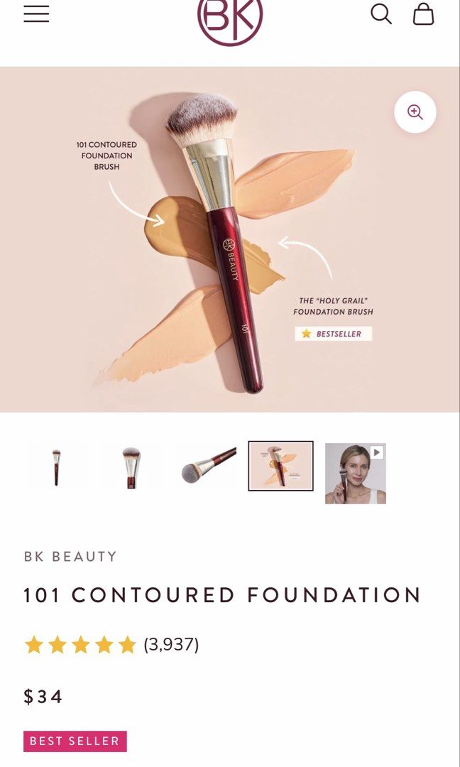 BK Beauty 101 Foundation Brush (Category: Makeup) located in Makati City. Submitted by kid.ss (Listing ID 1460490609, Image 2). Description: Known as the 'holy grail' viral foundation brush Original - bought directly from US Rfs: extra.