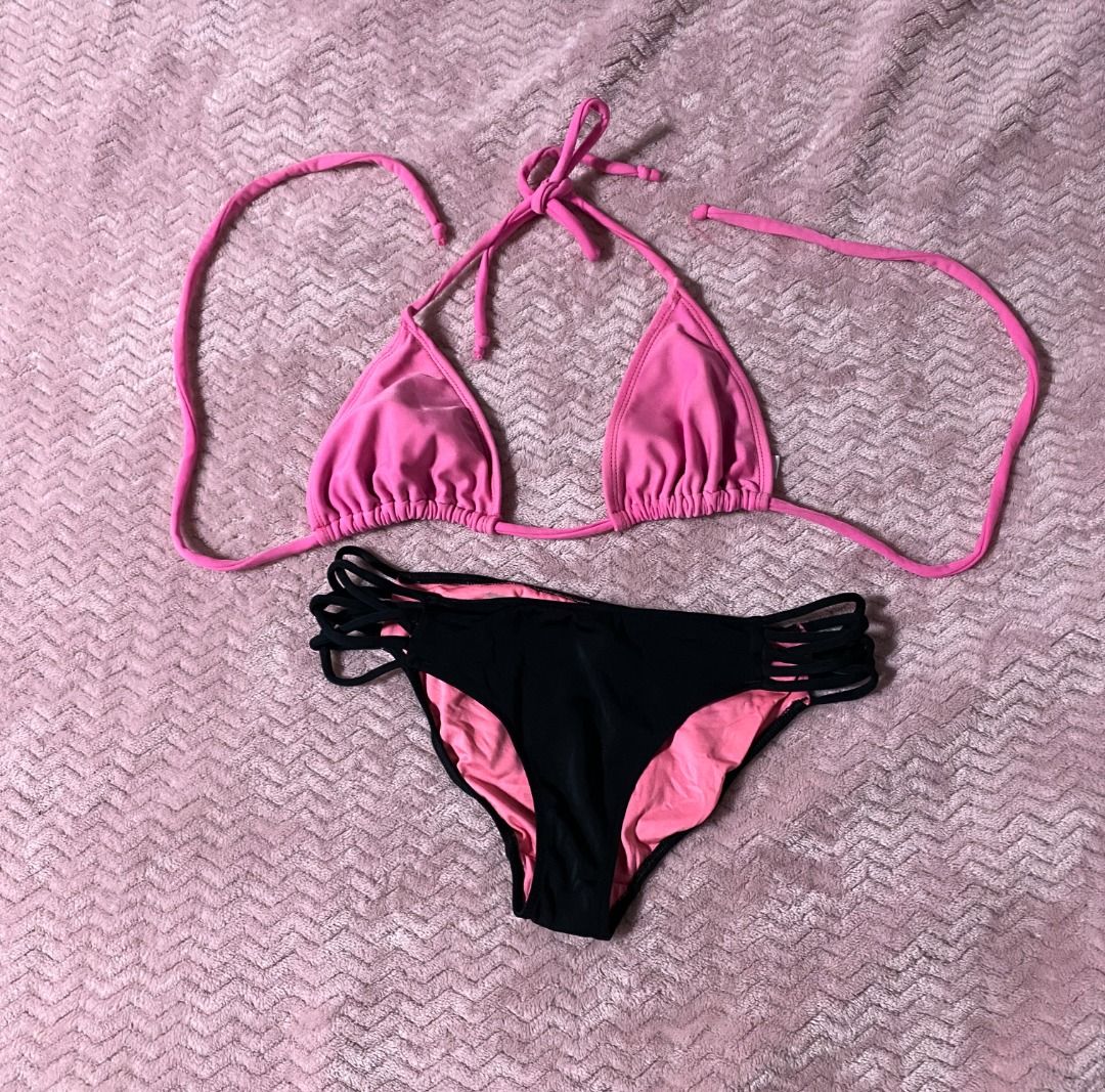 Black pink two piece bikini (Category: Bikinis & Swimsuits) located in Manila. Submitted by diorellecoeur_xxx02 (Listing ID 1460305135, Image 1). Description: Small up to medium.