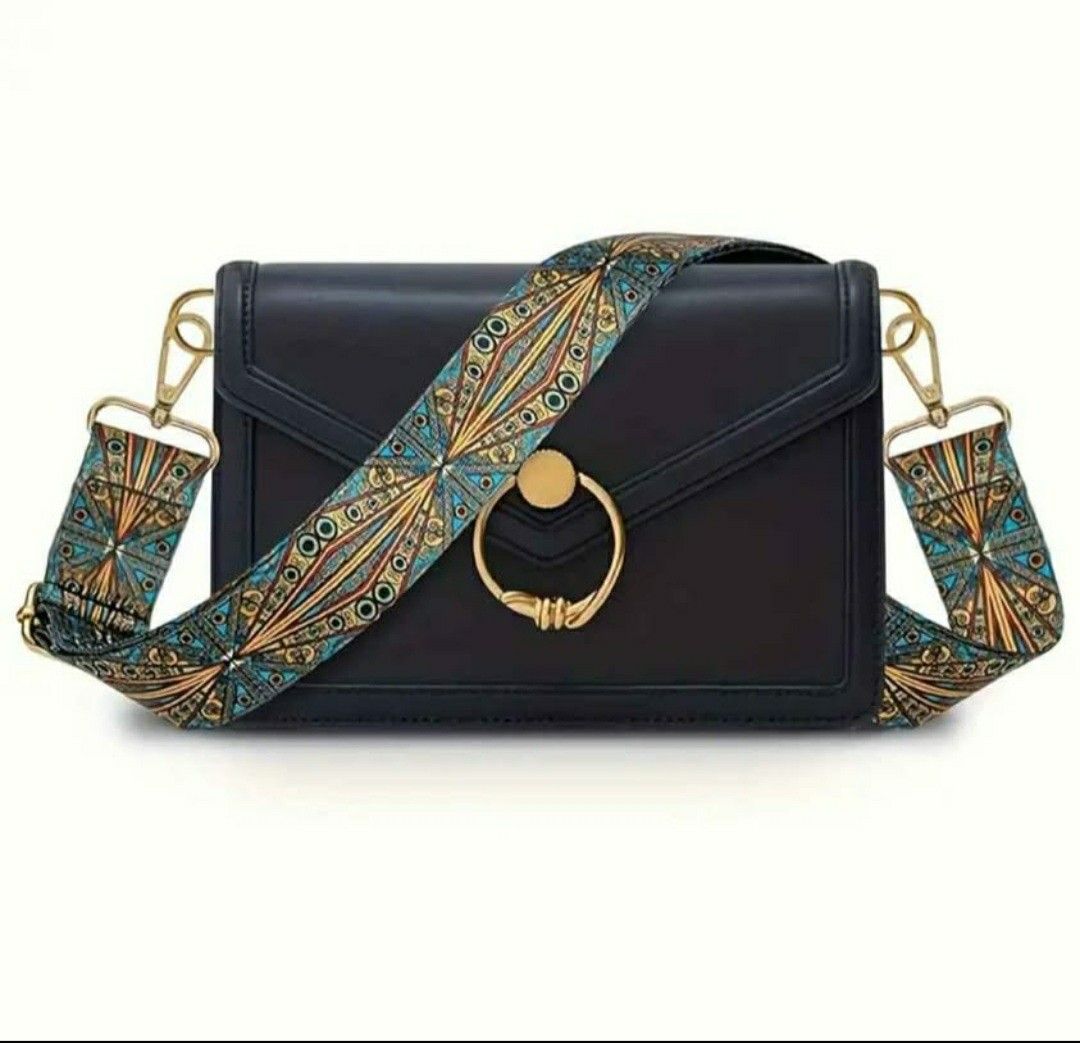 Bohemian Ethnic Adjustable Bag Strap (Category: Other Accessories) located in Manila. Submitted by anjque (Listing ID 1460336744, Image 3). Description: - Vibrant boho patterned adjustable bag strap - Features stylish gold-tone hardware (swivel clasps & buckle) - Adjustable length: 120cm / 46.8 inches - Width: 1.5 inches - Instantly customize your favorite bag - Adds a unique pop of color and personality.
