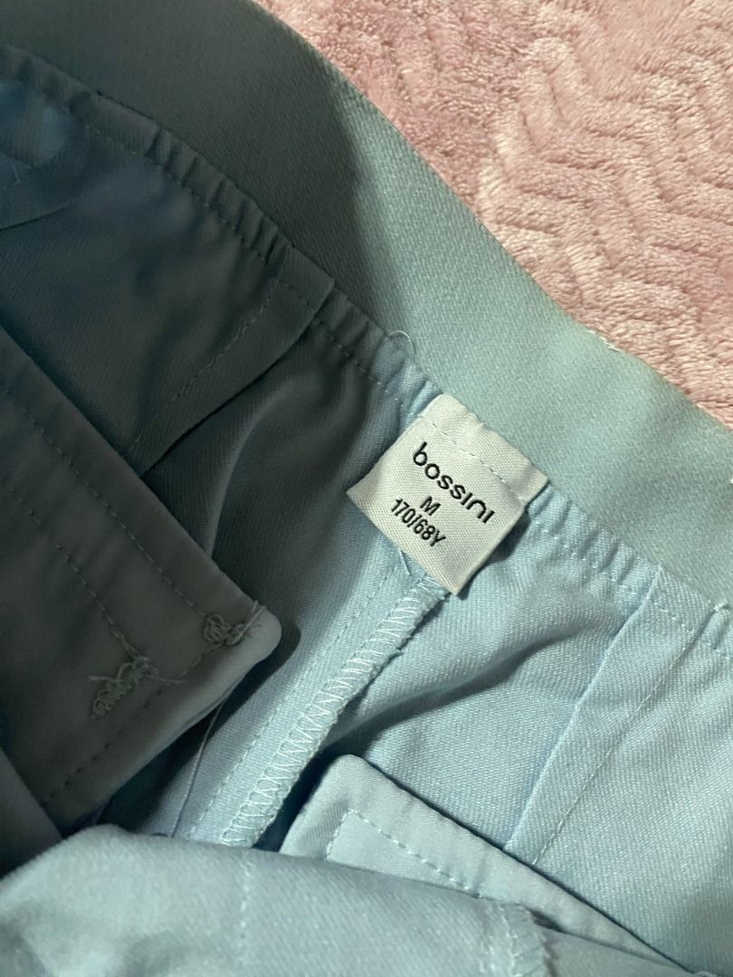 Bossini Baby Blue Trouser (Category: Other Bottoms) located in Manila. Submitted by diorellecoeur_xxx02 (Listing ID 1460495593, Image 2). Description: May pagka cotton yung tela nya. Stretchy din .