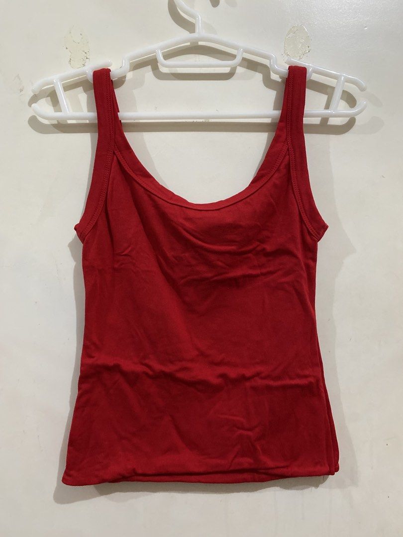 BSCO Red Tank Top (Category: Sleeveless) located in Taguig. Submitted by maly01_ (Listing ID 1460400976, Image 3). Description: dm for inquiries :).