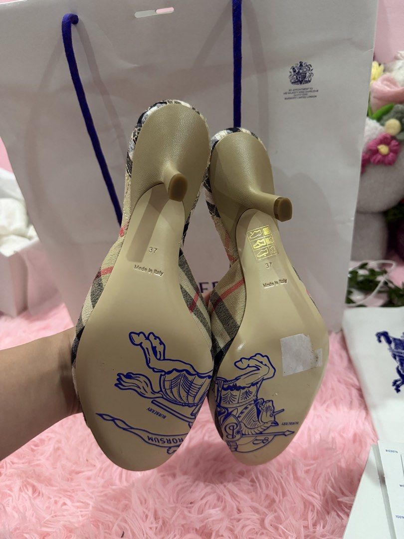 Burberry Kitten Heels (Category: Sneakers & Footwear) located in Manila. Submitted by mightyhorse.15f62f (Listing ID 1460501670, Image 2). Description: used once.