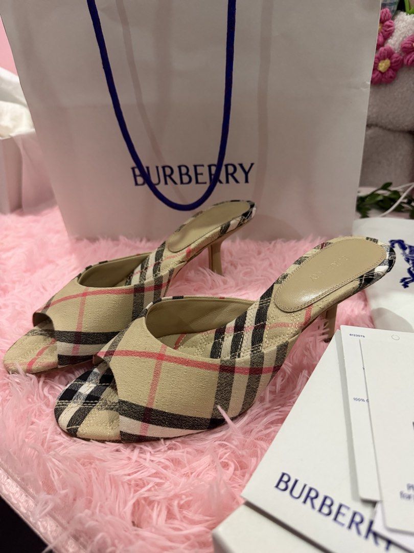 Burberry Kitten Heels (Category: Sneakers & Footwear) located in Manila. Submitted by mightyhorse.15f62f (Listing ID 1460501670, Image 3). Description: used once.