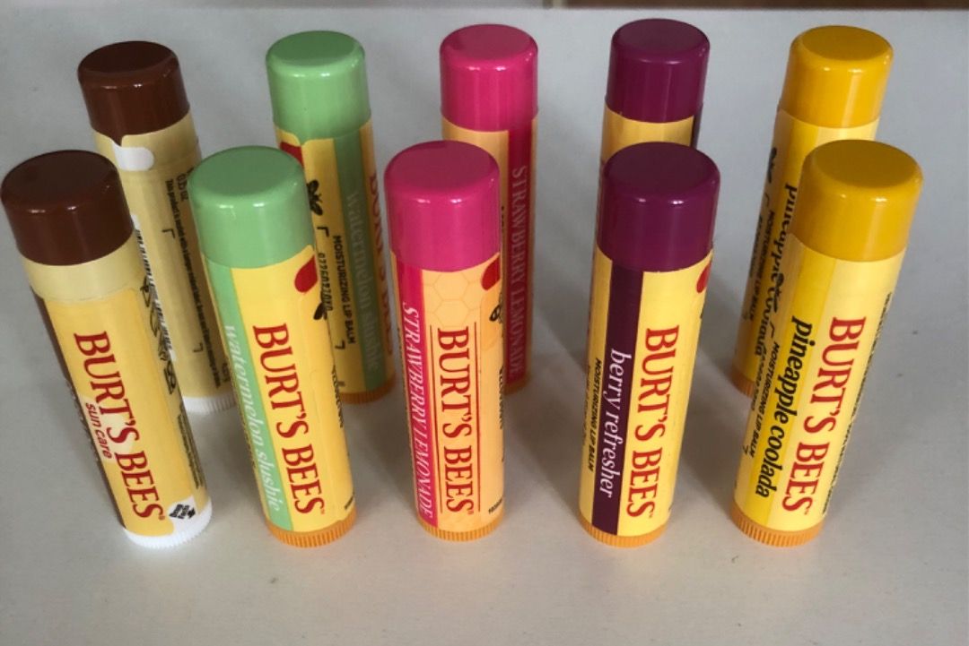 Burt's Bees Lip Balms - Various Flavors (Category: Makeup) located in Manila. Submitted by iamhappygirl14 (Listing ID 1460335982, Image 1). Description: - Burt's Bees Lip Balms - Flavors: Pineapple Coolada, Berry Refresher, Strawberry Lemonade - Includes 2 Chocolate Flavored Lip Balms - 1 Lip Balm with Green Cap - All genuine Burt's Bees products - Keeps lips moisturized and soft.