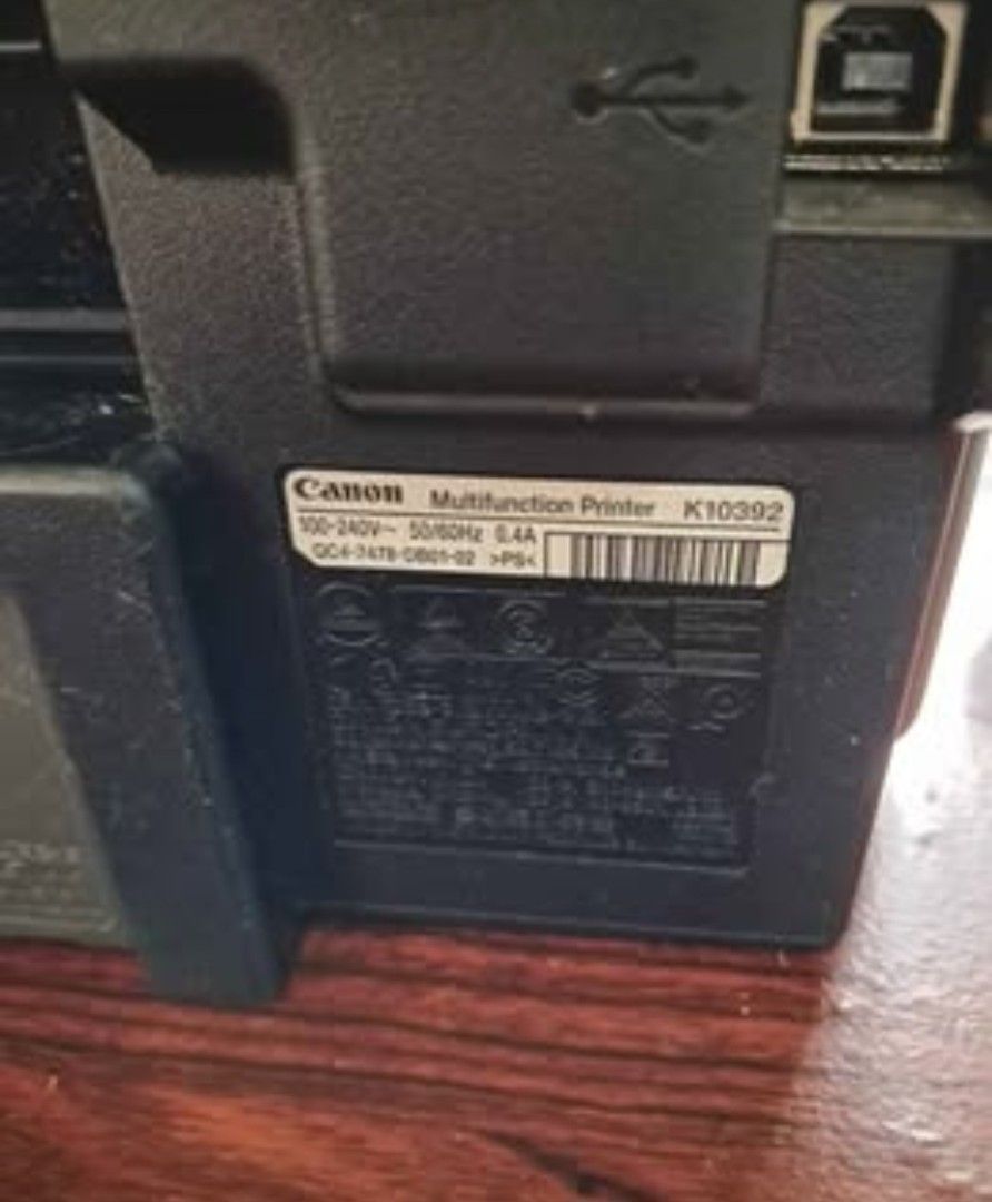 Canon Multifunction Printer (Category: Printers, Scanners & Copiers) located in Manila. Submitted by lenrev (Listing ID 1460505291, Image 3). Description: Canon Multifunction Printer Model: K10392 Bought last year and used a few times only .