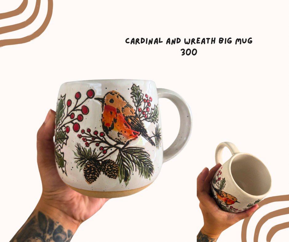 Cardinal & Wreath Big Mug (Category: Coffee & Tea Tableware) located in Pasig City. Submitted by homeyvibesph (Listing ID 1460388529, Image 1). Description: 2 pcs available .