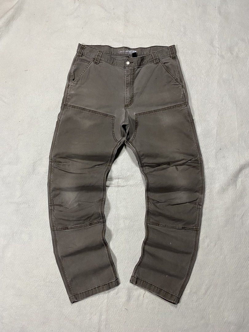 Carhartt Relexed Fit Double knee (Category: Activewear) located in Dasmarinas. Submitted by ridgeridethrift (Listing ID 1460452409, Image 1). Description: Waist - 36 Thigh - 11 Length - 43 Hem - 8.5 Issue: scratch , Fade.