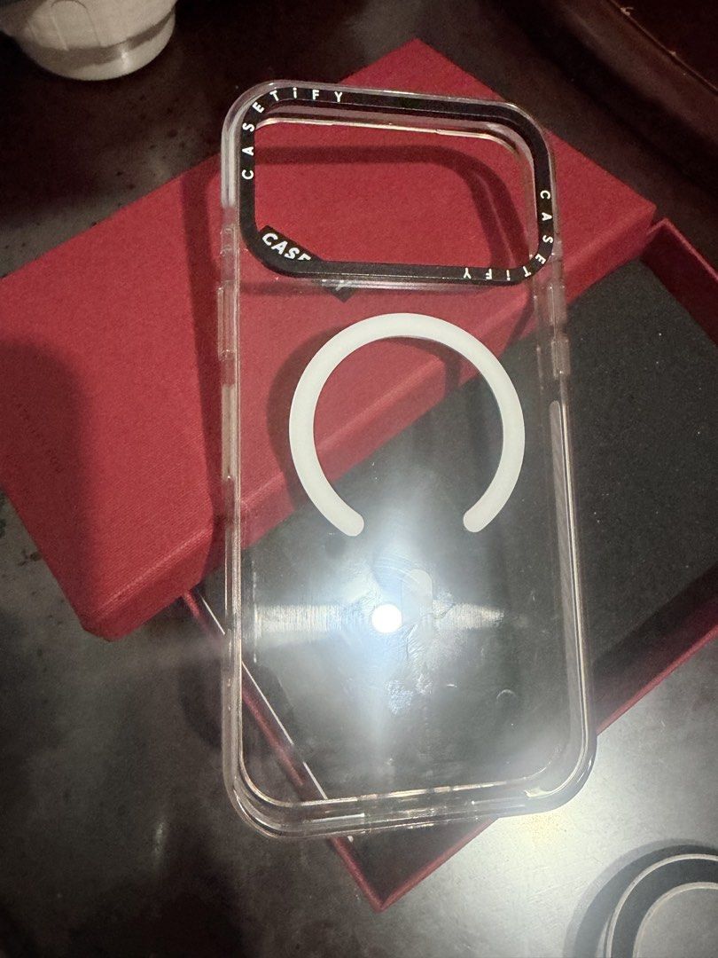 Casetify Iphone 17promax (Category: Cases & Sleeves) located in Binan City. Submitted by miss_yheng (Listing ID 1460461309, Image 3). Description: - Brand: Casetify (Premium Copy) - Compatible with: iPhone 17 Pro Max - Feature: MagSafe compatible - Design: Clear case to showcase phone - Condition: Brand new, in Casetify box.