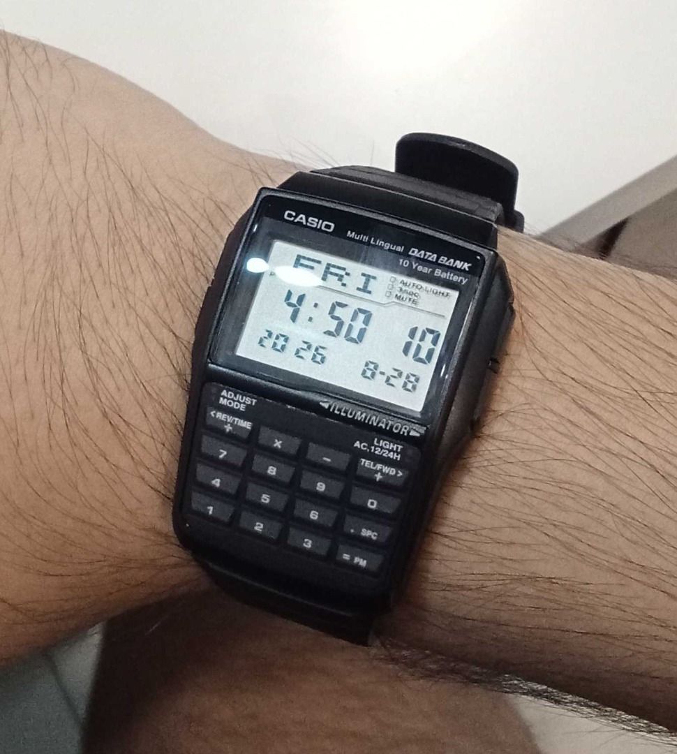 CASIO DBC-32-1A (Category: Men's Watches) located in Iloilo. Submitted by brightcrystal_f0d810 (Listing ID 1460491838, Image 1). Description: Casio DBC-32-1A Databank Digital Watch Purchased from Japan Brand new with original box and manual Selling price of Php 3000, original SRP Php of 3910 Reason for sale: Impulse buy; I have other watches for daily use..