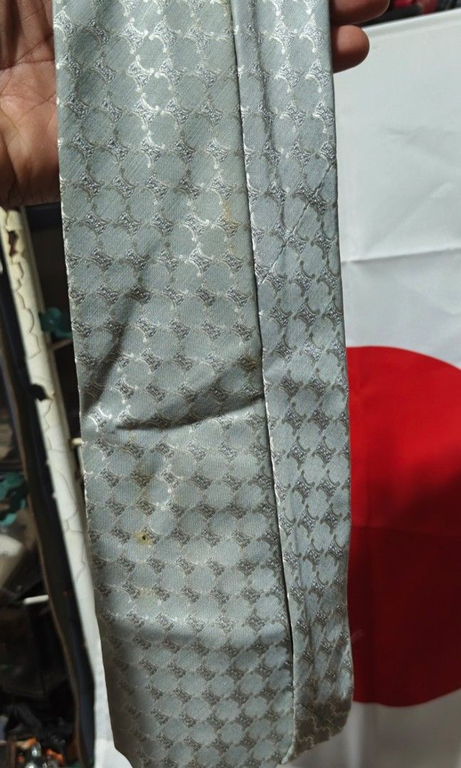 Celine tie (Category: Ties) located in Polomolok. Submitted by dkljapansurplus (Listing ID 1460432387, Image 1). Description: CELINE Ivory Monogrammed Logo Butterfly Silk Kunting linis lang kulang, no major issue In a good condition from japan.