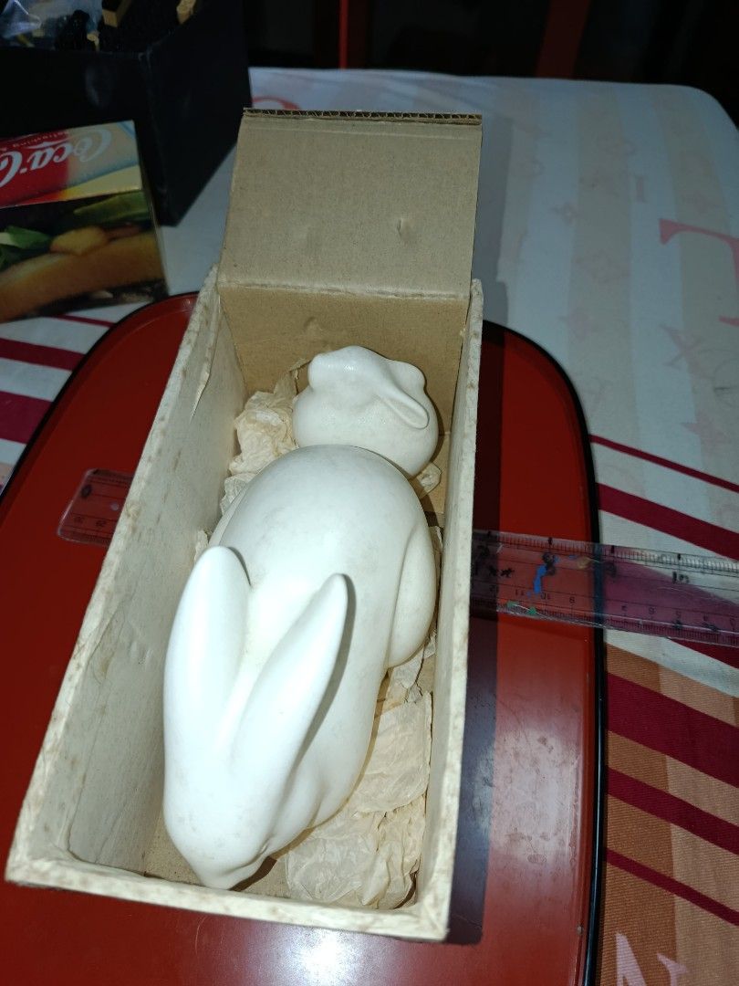 Ceramic mother and baby white rabbit (Category: Other Home Decor) located in Quezon City. Submitted by kristal68 (Listing ID 1460448925, Image 2). Description: .