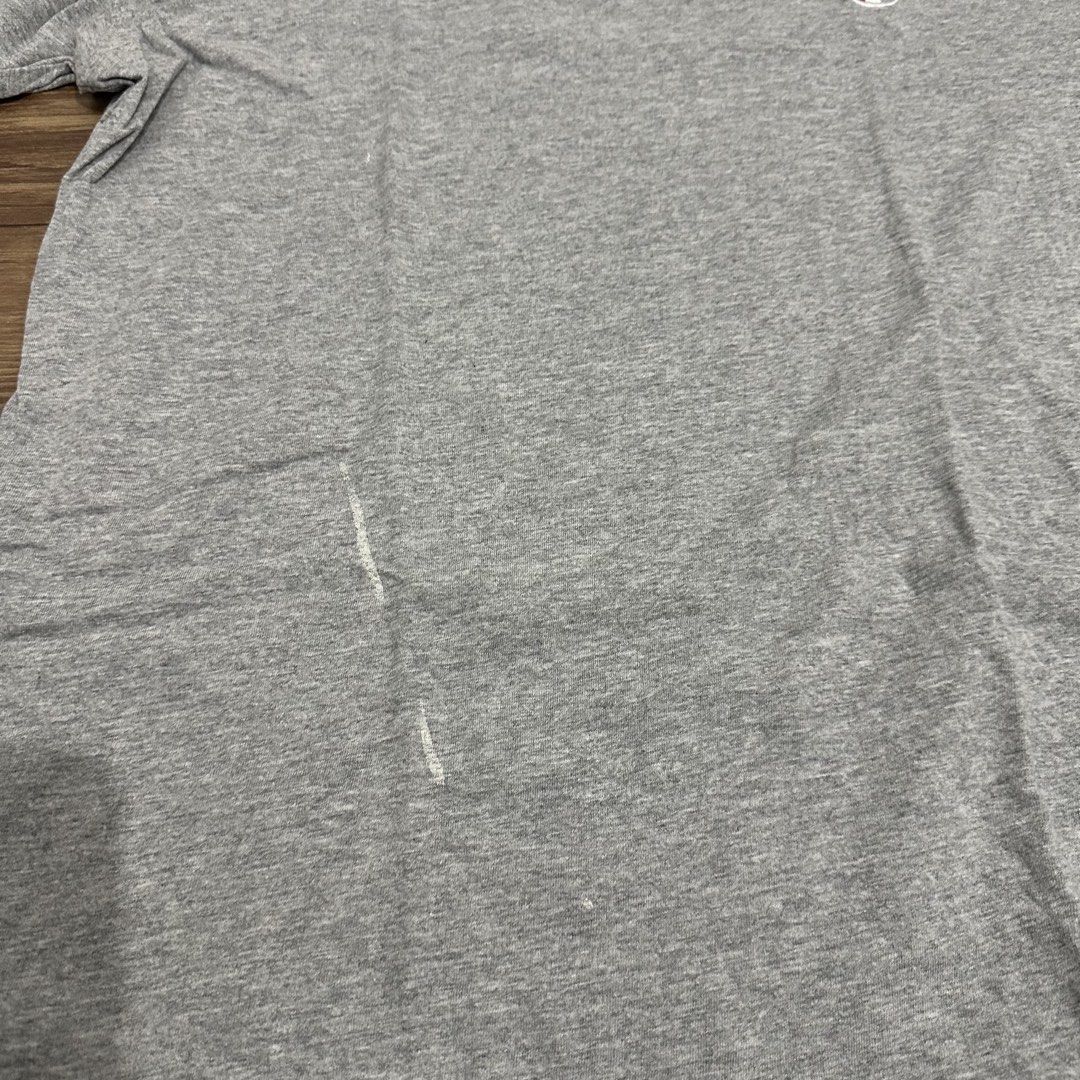 Champion gray shirt (Category: Tshirts & Polo Shirts ) located in Bulacan. Submitted by itemsbyjj (Listing ID 1460437403, Image 3). Description: Issue: white line stain.