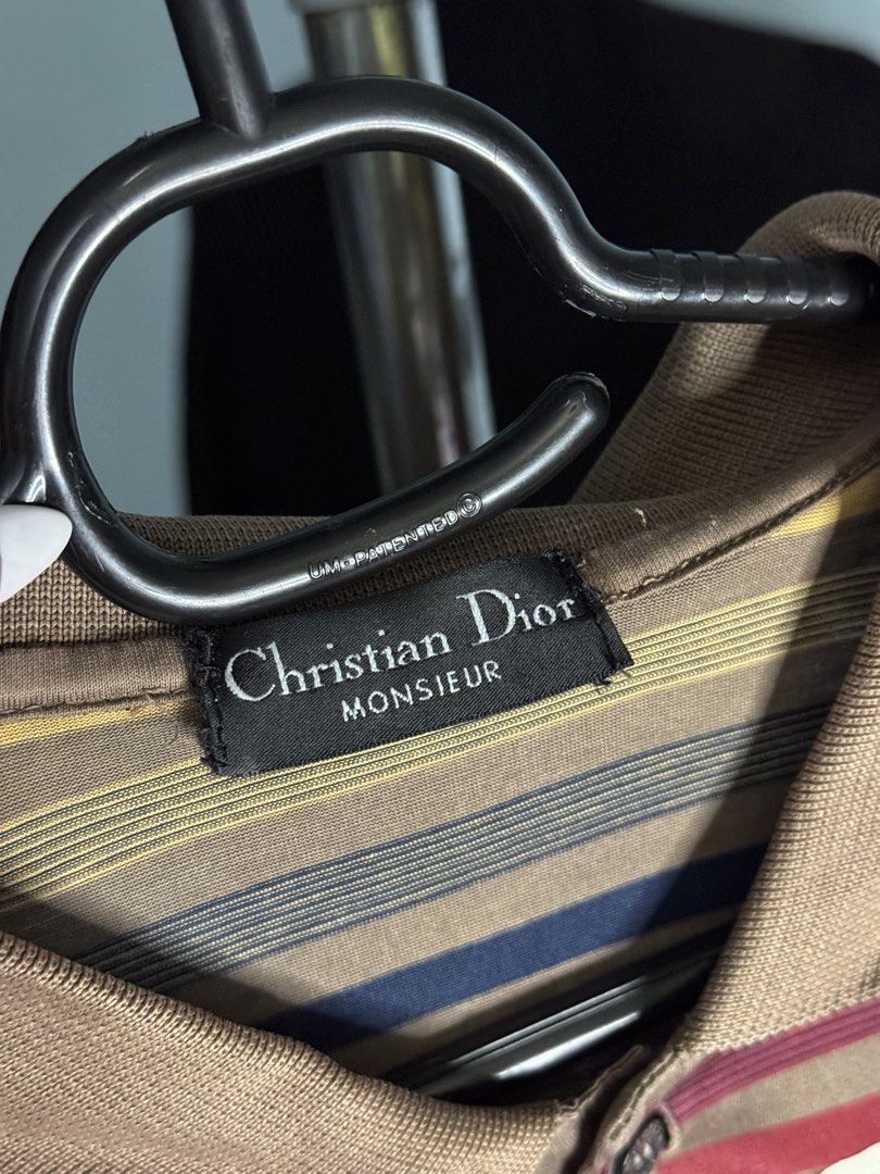 christian dior striped polo shirt, authentic! (Category: Tshirts & Polo Shirts ) located in Quezon City. Submitted by yonasthingz (Listing ID 1460387557, Image 3). Description: christian dior striped polo shirt, authentic! - P1000 - size xl - worn only a few times - rfs: not in use anymore loc: qc, new manila mop: gcash, bank transfer mod: jnt or sdd (sf/df to be shouldered by buyer) dm for inquiries!.