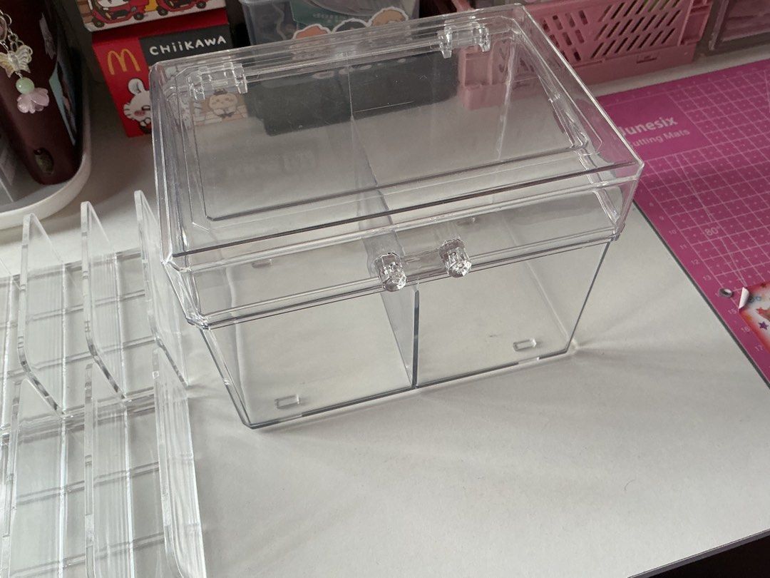 Clear Acrylic Storage Box and Divider Set (Category: Storage Boxes & Baskets) located in Bulacan. Submitted by whimsylilies (Listing ID 1460329318, Image 3). Description: 3 sets of acrylic organizers gcash payment .