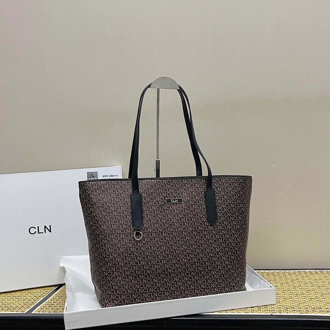 CLN Monogram Tote Bag - Multiple Colors Available (Category: Tote Bags) located in Manila. Submitted by lovely_girl18 (Listing ID 1460443848, Image 3). Description: - Stylish CLN tote bags with all-over monogram print - Available colors: Beige, Brown, Black/White - Spacious interior for your essentials - Durable construction with comfortable handles - Perfect for daily use or travel.