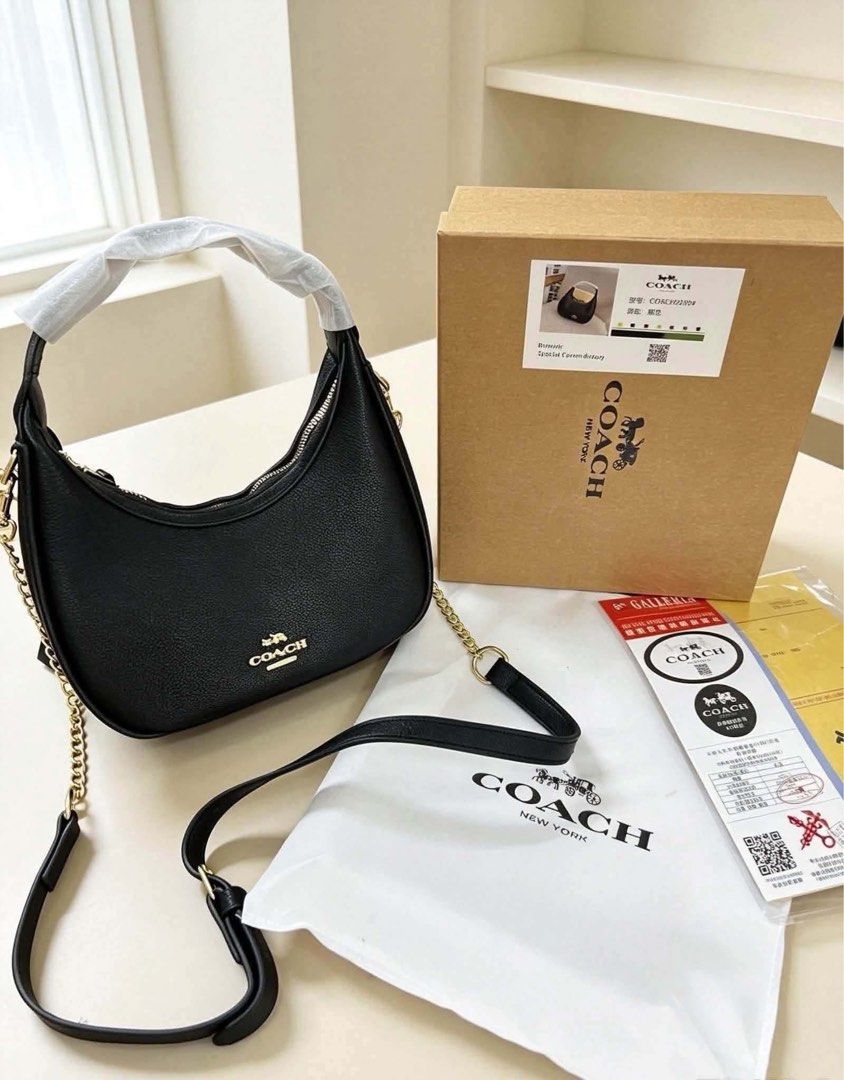 Coach Hobo Shoulder Bag (Category: Luxury Bags & Wallets) located in Manila. Submitted by lovely_girl18 (Listing ID 1460447609, Image 3). Description: - Authentic Coach Hobo Shoulder Bag - Includes original dust bag and box - Features elegant gold hardware - Comes with both a stylish chain strap and a comfortable leather strap - Chic tassel detail on the side - Versatile design, ideal for everyday use - Available in a variety of colors to suit yo