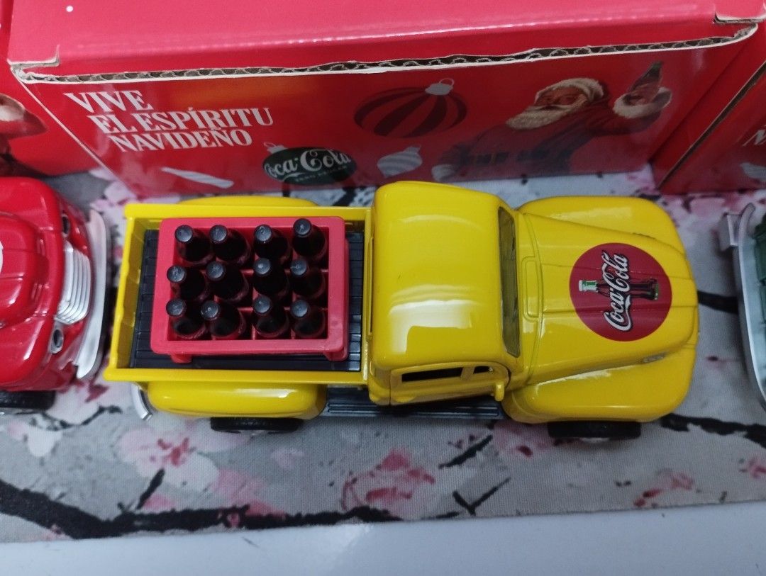 Coca-cola Diecast Collection (Category: Vehicle & Diecast Models) located in Batangas. Submitted by toyempress8 (Listing ID 1460479561, Image 2). Description: 🌟Coca-Cola pickup diecast truck with mini bottle crate 🌟Perfect for collectors and gift ideas 🌟color Yellow,Approx 13cm.