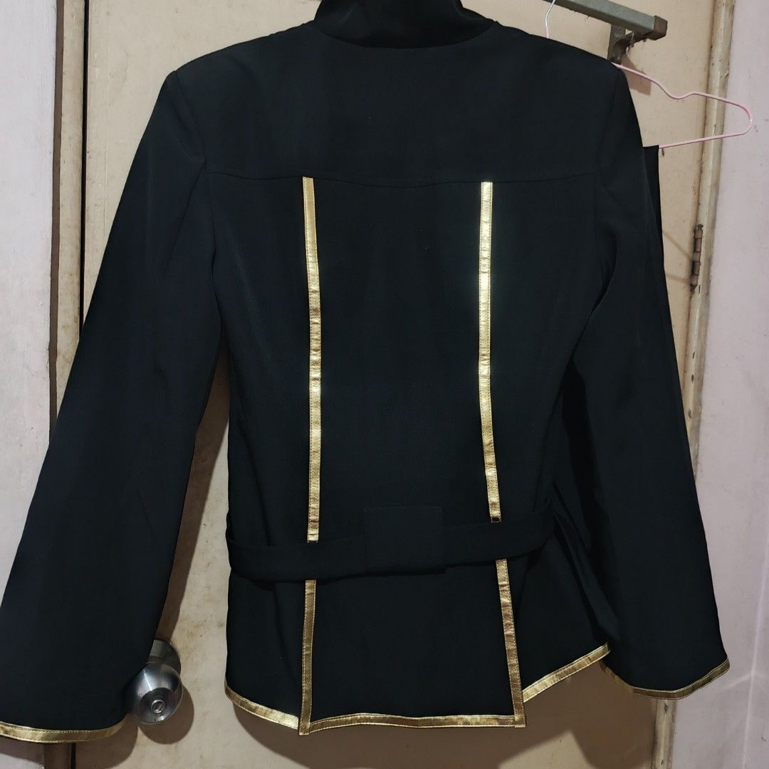 Code Geass Ashford Male Uniform (Category: Coats, Jackets and Outerwear) located in Pateros City. Submitted by taeja-vu (Listing ID 1460473756, Image 2). Description: For SALE! Code Geass Ashford Uniform Brand: HOLOUN Size: Small on tag (can fit XS - Semi Medium, see size chart for reference) RFS: Sizing up, didn't fit me. Tried the top only. This is brand new, never worn! Original Price: 3800 PHP Inclusions: Top, Belt, Pants MOP: Gcash / Mariban