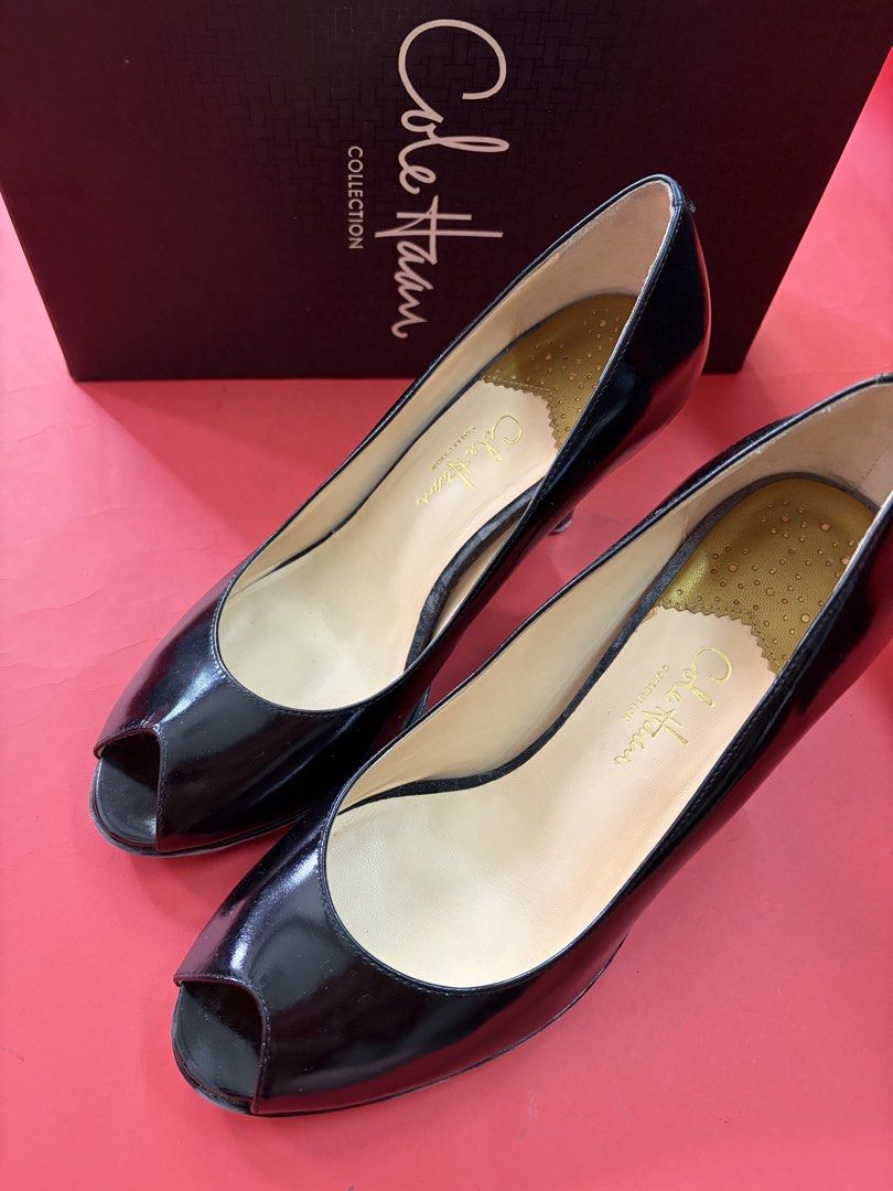 Cole Haan black Peep toe pumps (Category: Heels) located in Manila. Submitted by urbanwear (Listing ID 1460437199, Image 2). Description: USA .
