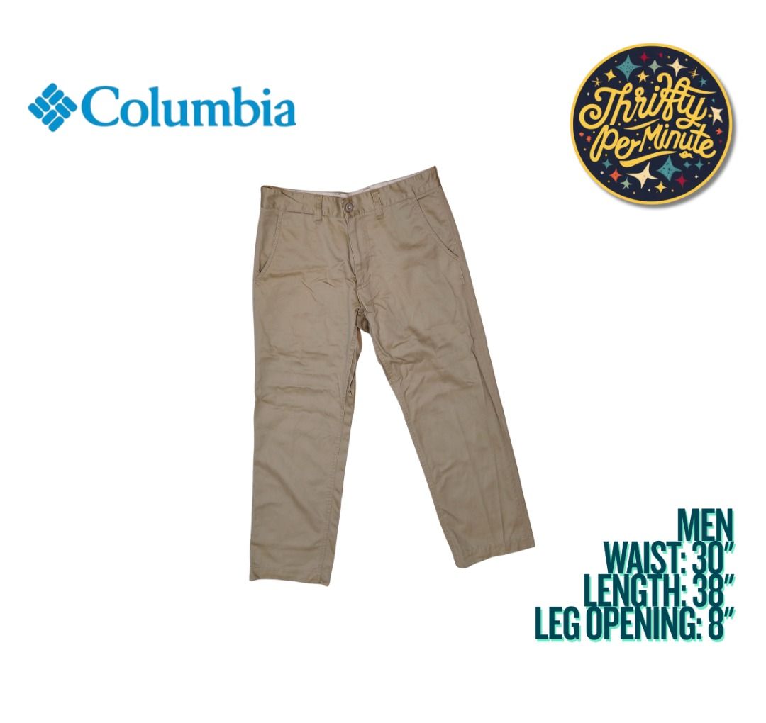 Columbia Chino Pants (Category: Chinos) located in Bacolor. Submitted by thriftyperminute (Listing ID 1460481596, Image 1). Description: -This is a pre-loved or thrifted item so please manage your expectations. -Color may slightly differ due to lighting or with the settings of the device used to view the photos -"Mine" now, pay now policy -Payment through gcash -Sure buyers only, please -No cancellation of orders -No return, no exchange, no refun