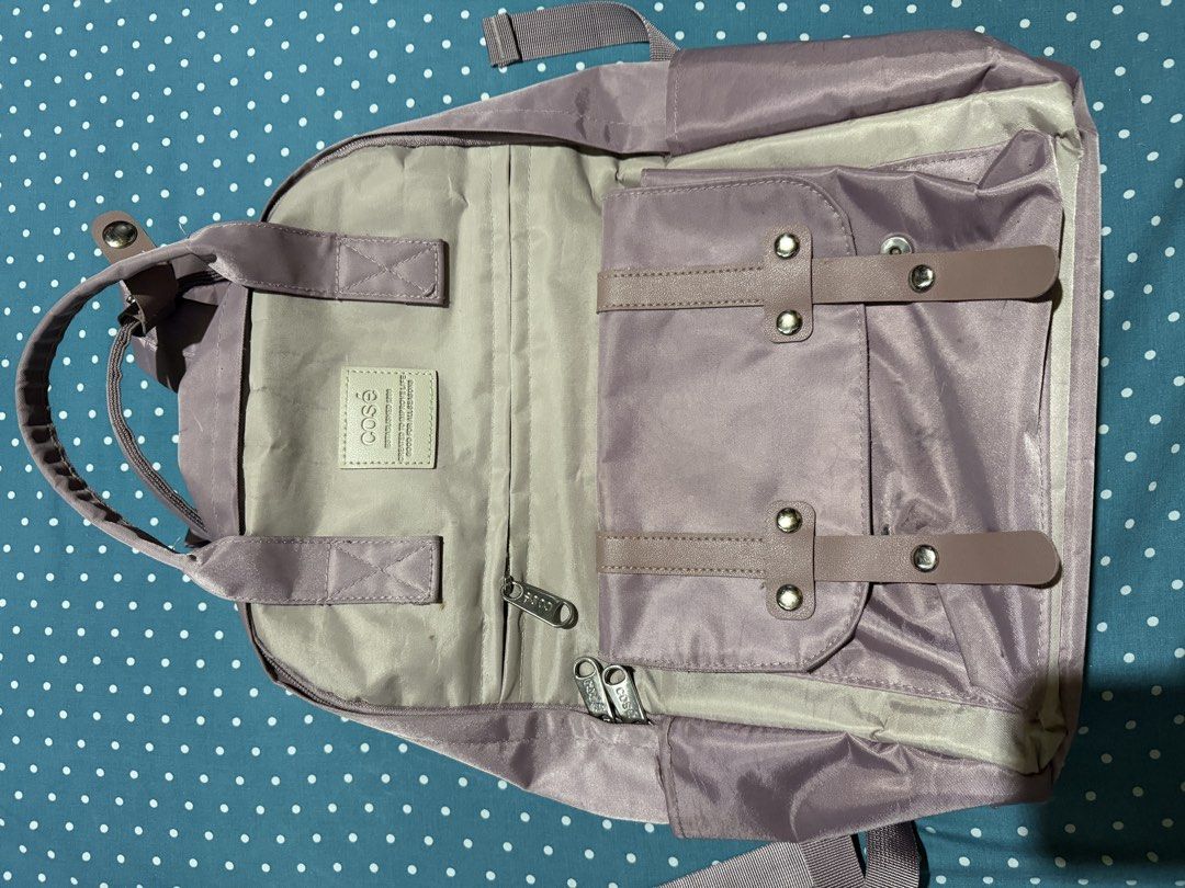 Cosé Backpack Lilac Purple (Category: Backpacks) located in Manila. Submitted by ninib33 (Listing ID 1460474636, Image 1). Description: NEGO!! gcash payment No other issues bukod sa stains bcs of usage :) sobrang plakado pa ng hardware!! bought this sa mall for 1.7k.