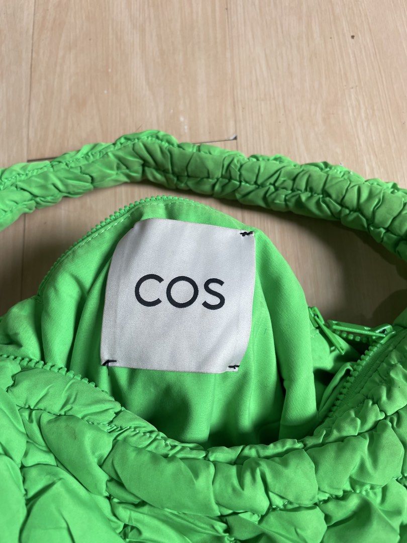 Cos Quilted Mini Bag (Category: Clutches) located in Taguig. Submitted by _curatedfits (Listing ID 1460355292, Image 3). Description: Cos Quilted Mini Bag Neo Green Need wash, the handle has dirt Washble - 1,250 only Dm! .