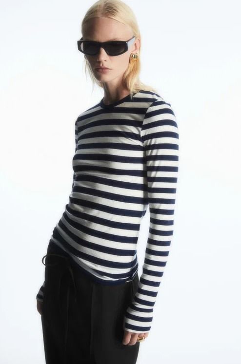 COS Slim-Fit Long-Sleeve Top (Category: Longsleeves) located in Pasig City. Submitted by shopsmart.mnl (Listing ID 1460464019, Image 1). Description: Excellent condition Worn twice 94% Cotton, 6% Elastane.