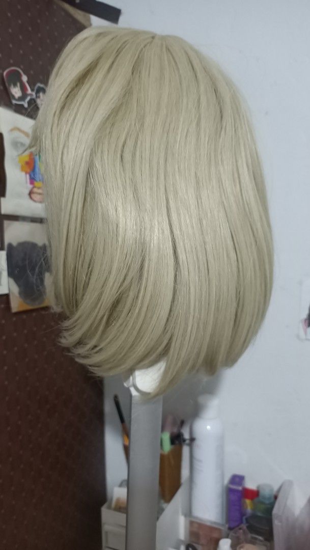 Cosplay Wigs (Category: Hair Accessories) located in Angeles City. Submitted by hani_pie (Listing ID 1460457095, Image 2). Description: short blonde (falin wig): 360 pink wig: 250 dark brown: 360 these are used wigs so pls manage your expectations all wigs needs wash (nakulob so may smell) and may hairspray ung iba sf shouldered by buyer loc: Angeles City courier: j&t.
