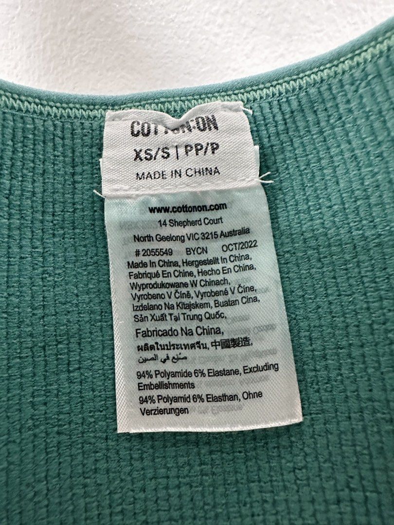 Cotton On Blue Green Halter Top (Category: Sleeveless) located in Paranaque City. Submitted by kokoclosets (Listing ID 1460484273, Image 3). Description: Barely used! .